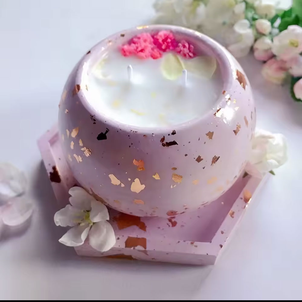 Silicone Mold Round Candle Hol - đánh giá và giá Echeveria Succulent